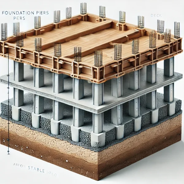 4. Foundation Piers Ensure Even Weight Distribution​